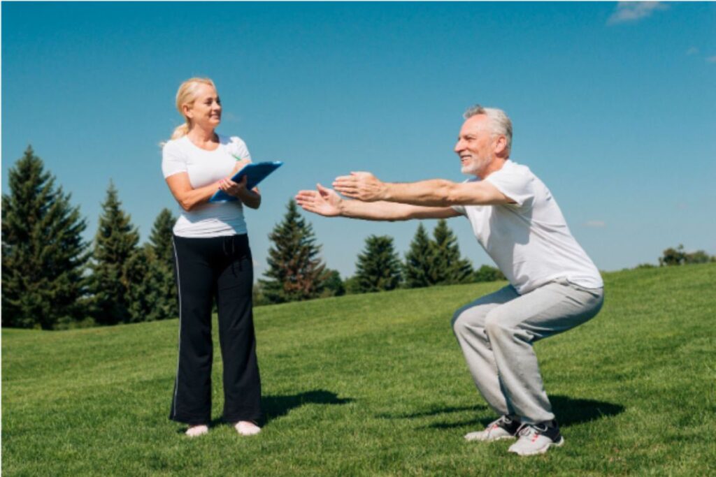 Elders doing exercises